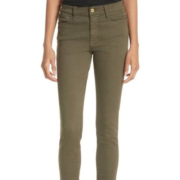Frame Denim Denim - Frame Denim Le Skinny de Jeanne Ankle Jeans Forest Green 26